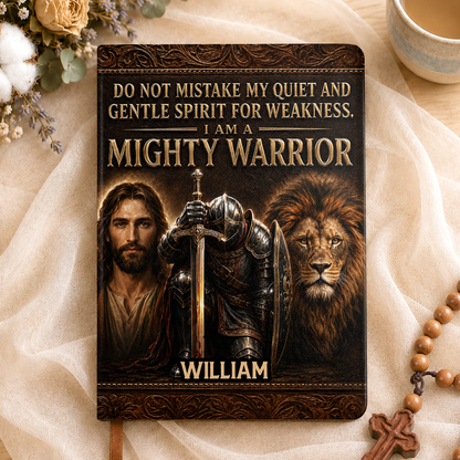 Do Not Mistake My Quiet And Gentle, Gift For Husband  | Personalized Leather Cover Notebook