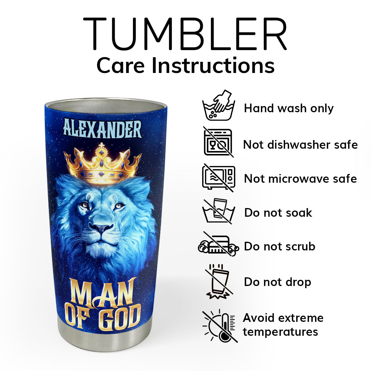 Man Of God | Personalized Stainless Steel Tumbler