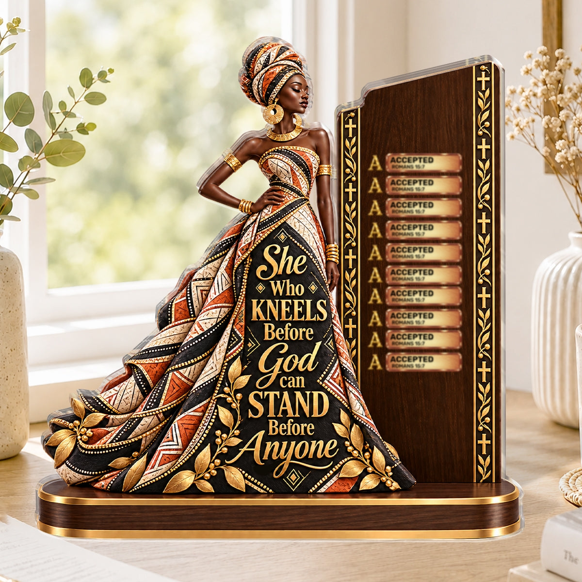 She Who Kneels Before God, Gift For Women | Personalized Custom Shaped Acrylic Plaque