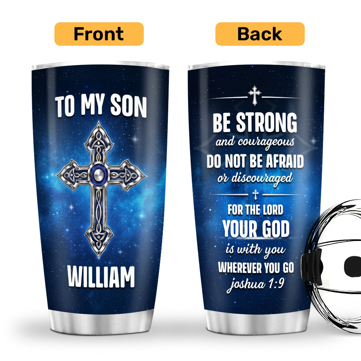 To My Son Do Not Be Afraid | Personalized Stainless Steel Tumbler