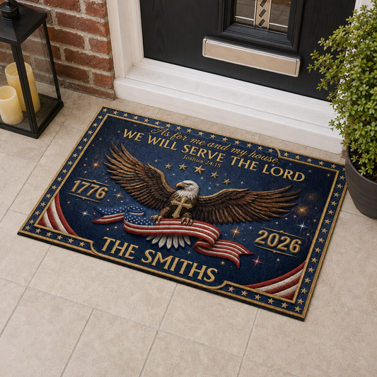 Chosen To Serve Him, Gift of Purpose | Personalized Doormat