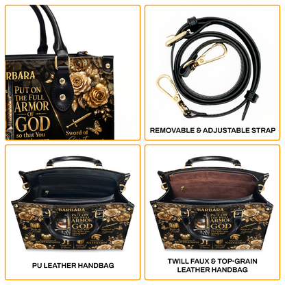 Armor Of God, Gift For Her | Personalized Leather Handbag