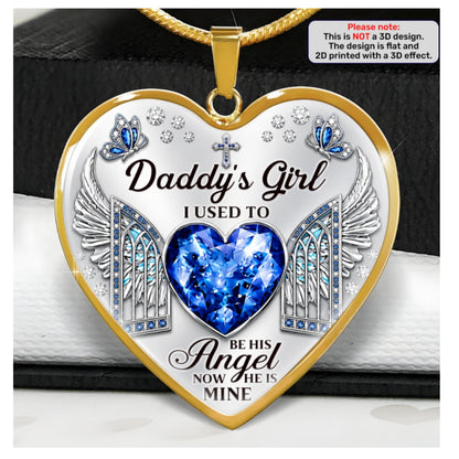I Used To Be His Angel, Gift For Daughter | Personalized Heart Necklace