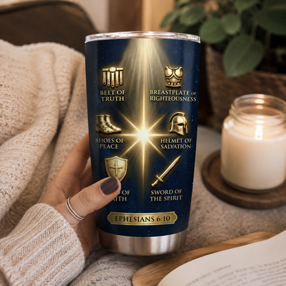 Man Of God, Christian Gift For Dad | Personalized Stainless Steel Tumbler