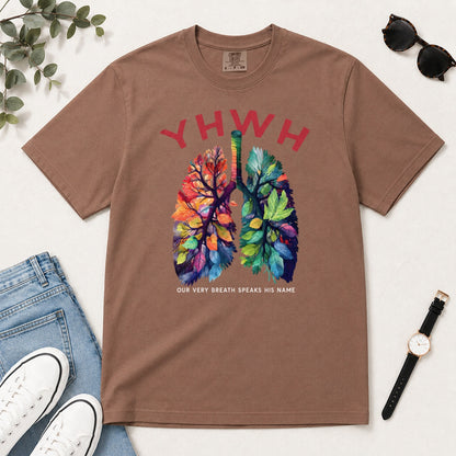 YHWH Our Very Breath Speaks His Name, Gift For Christian Nurses - 2D Unisex Garment-dyed T-shirt