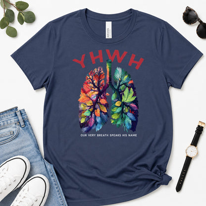 YHWH Our Very Breath Speaks His Name, Gift For Christian Nurses - 2D Unisex Premium T-shirt