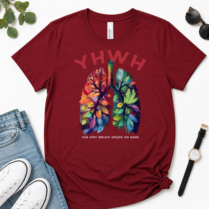 YHWH Our Very Breath Speaks His Name, Gift For Christian Nurses - 2D Unisex Premium T-shirt