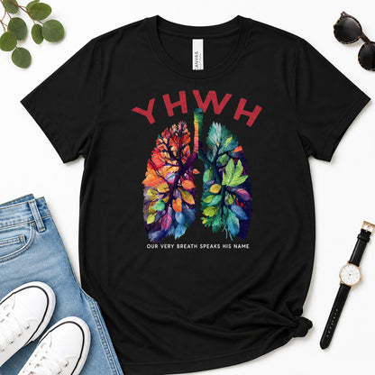 YHWH Our Very Breath Speaks His Name, Gift For Christian Nurses - 2D Unisex Premium T-shirt