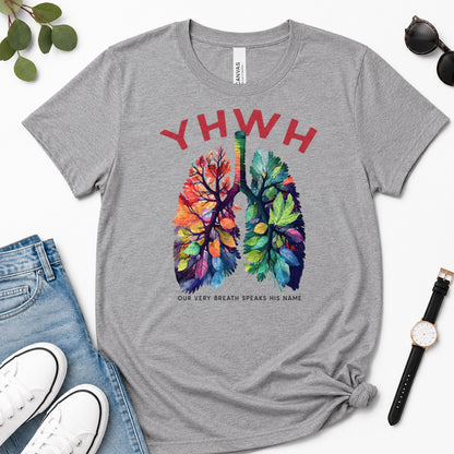 YHWH Our Very Breath Speaks His Name, Gift For Christian Nurses - 2D Unisex Premium T-shirt