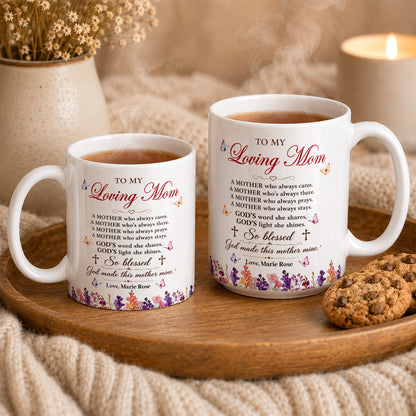 My Loving Mom, Gift For Mom | Personalized Ceramic Coffee Mug