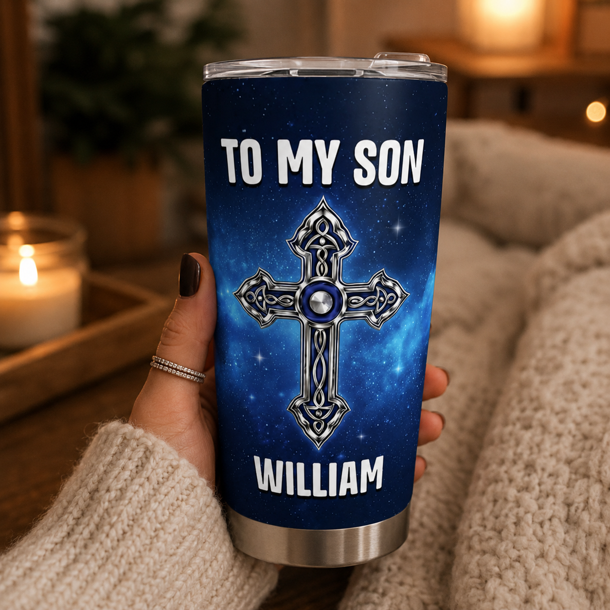 To My Son Do Not Be Afraid, Isaiah 41:10 | Personalized Stainless Steel Tumbler