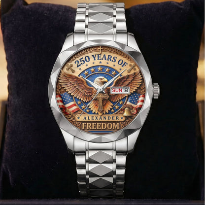 250 Years Of Freedom - Personalized Men's Wrist Watch