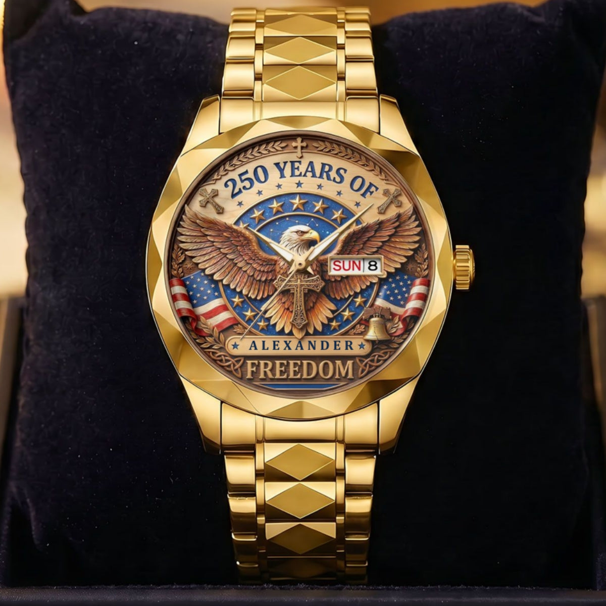 250 Years Of Freedom - Personalized Men's Wrist Watch