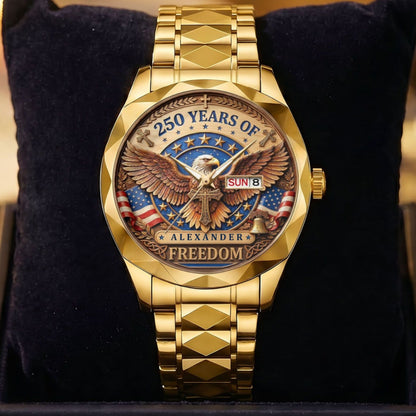 250 Years Of Freedom - Personalized Men's Wrist Watch