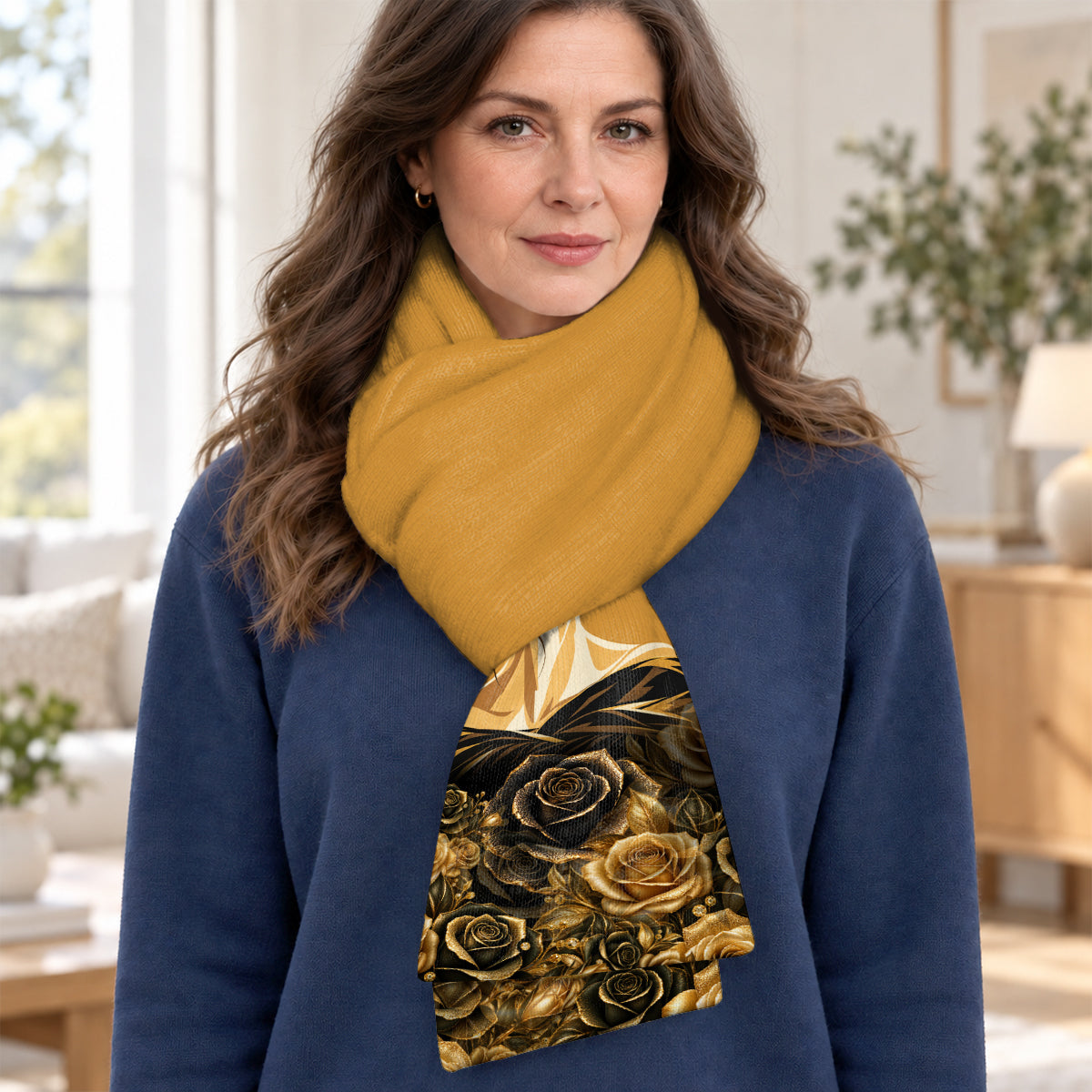 She Who Kneels Before God Can Stand Before Anyone, Gift For Women | Personalized Scarf