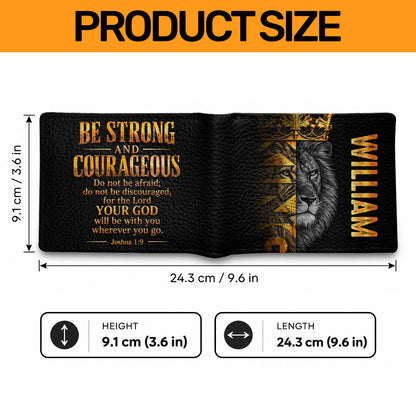Be Strong, Gift For Men | Personalized Folded Wallet For Men