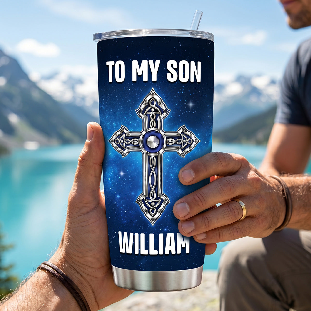 To My Son Do Not Be Afraid | Personalized Stainless Steel Tumbler