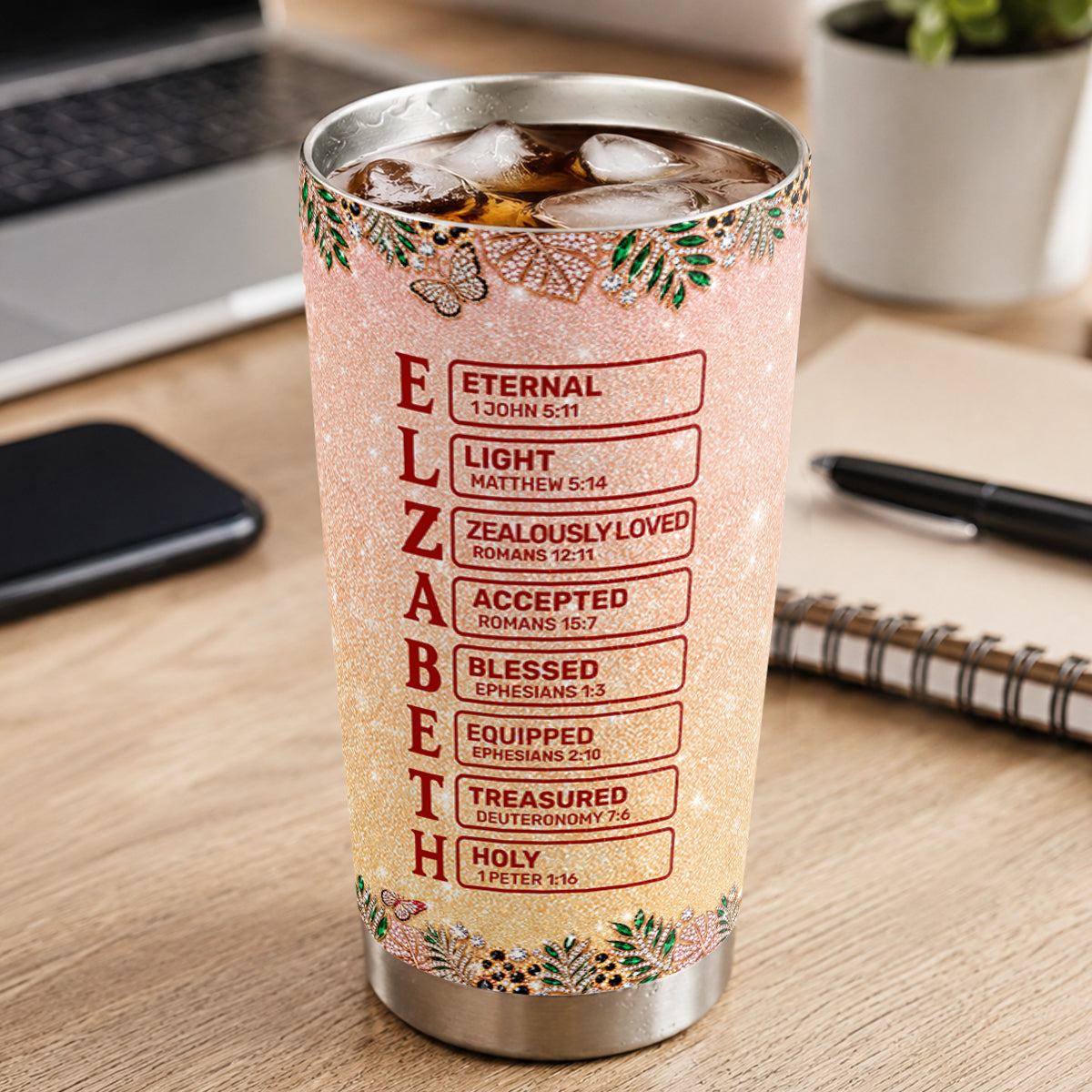 God Says I Am, Gift For Women | Personalized Stainless Steel Tumbler
