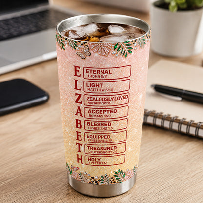 God Says I Am, Gift For Women | Personalized Stainless Steel Tumbler