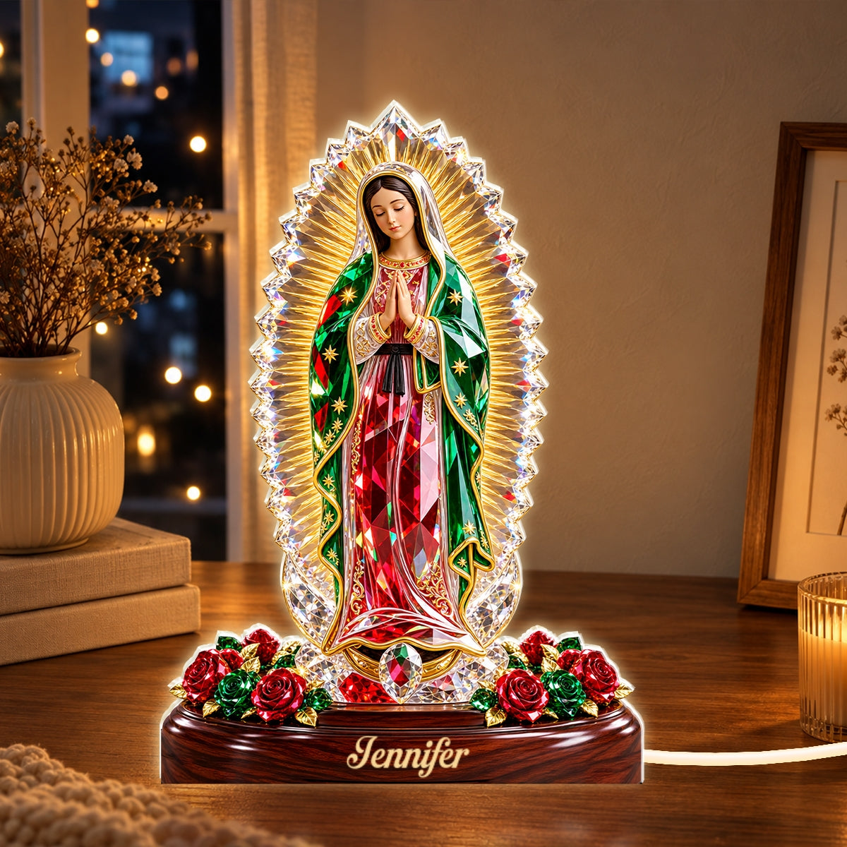 Our Lady Of Guadalupe, Gift For Her - Personalized Light Box