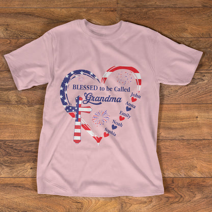 Blessed To Be Called Grandma, Christian Gift For Grandma | Personalized 2D Unisex T-shirt