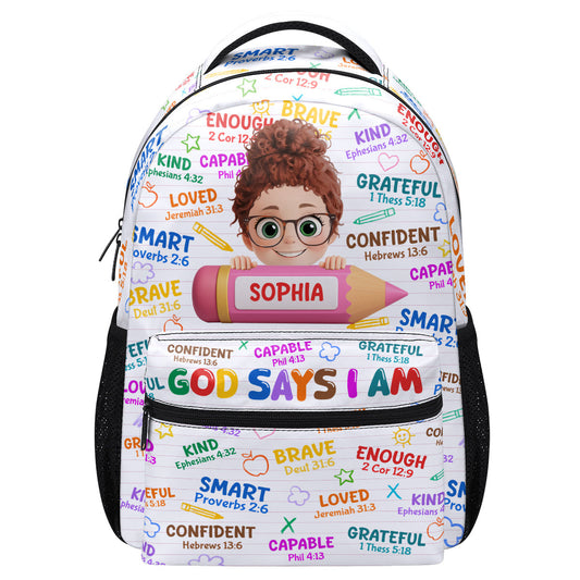 God Says I Am | Personalized Backpack