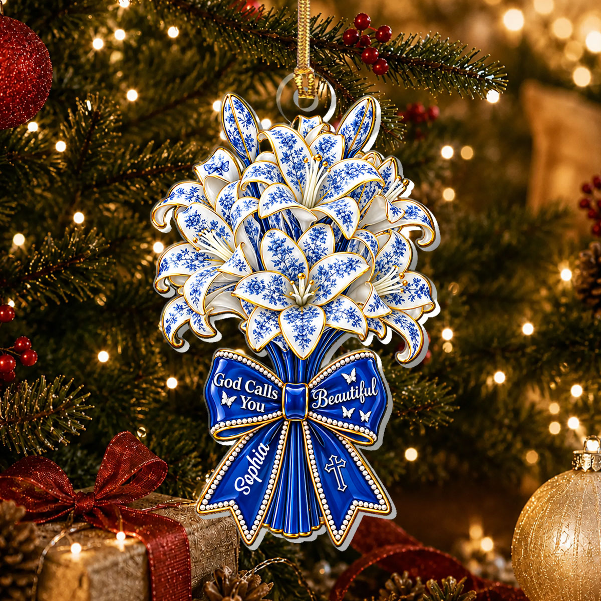 God Calls You Beautiful, Personalized Gift For Women | Personalized 1-Layer Acrylic Ornament