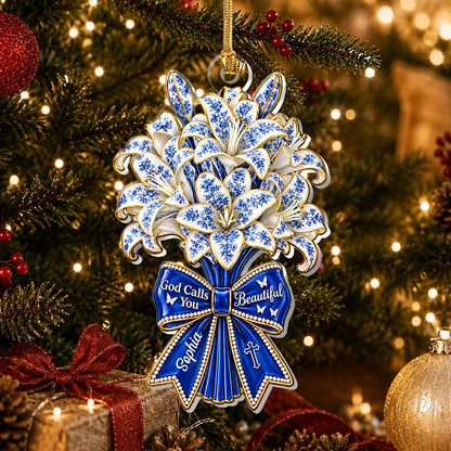 God Calls You Beautiful, Personalized Gift For Women | Personalized 1-Layer Acrylic Ornament