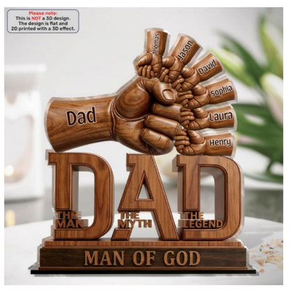 Dad The Man The Myth The Legend | Personalized Custom Shaped Acrylic Plaque