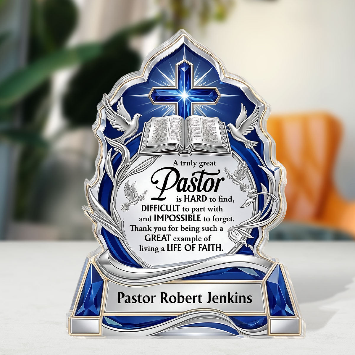A Truly Great Pastor | Personalized Custom Shaped Acrylic Plaque