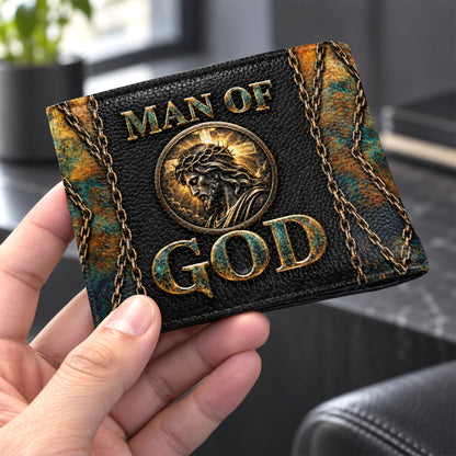 Man Of God, Gift For Men | Personalized Folded Wallet For Men