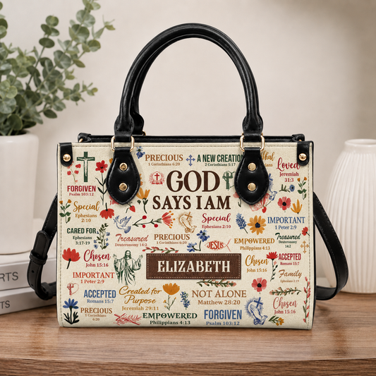 What God Says About You, Gift of Truth | Personalized Leather Handbag