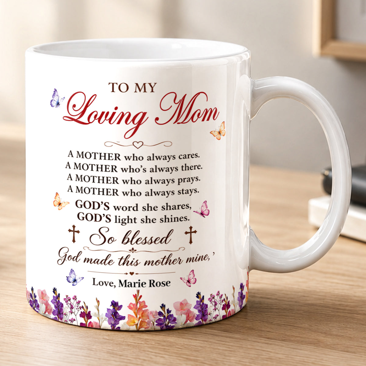 My Loving Mom, Gift For Mom | Personalized Ceramic Coffee Mug