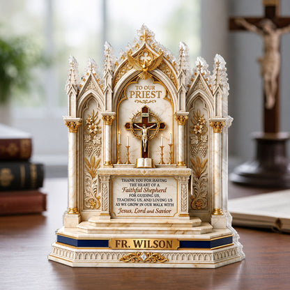 Thank You For Being A Faithful Shepherd, Christian Gift For Priest | Personalized Custom Shaped Acrylic Plaque