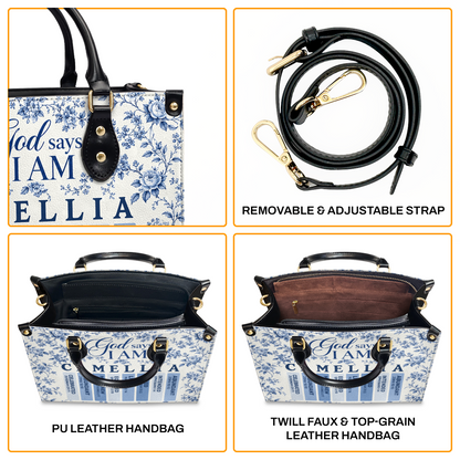 God Says I Am, Gift For Women | Personalized Leather Handbag