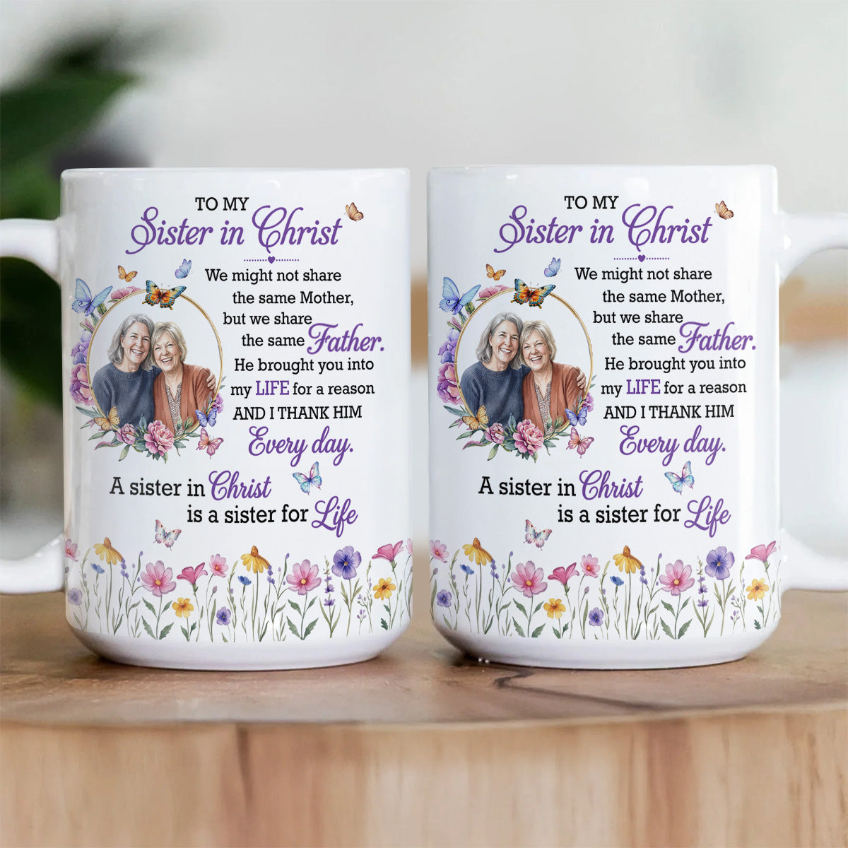 To My Sister In Christ, Gift For Sister In Christ | Personalized Ceramic Coffee Mug