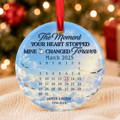 The Moment, Memorial Gift - Personalized Round Shaped Ceramic Ornament