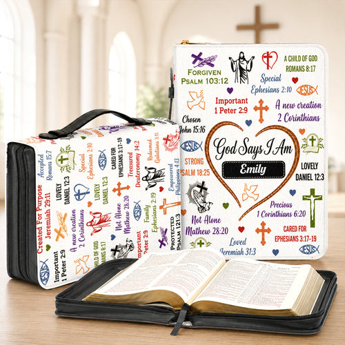 God Says I Am, Gift For Daughter | Personalized Bible Cover