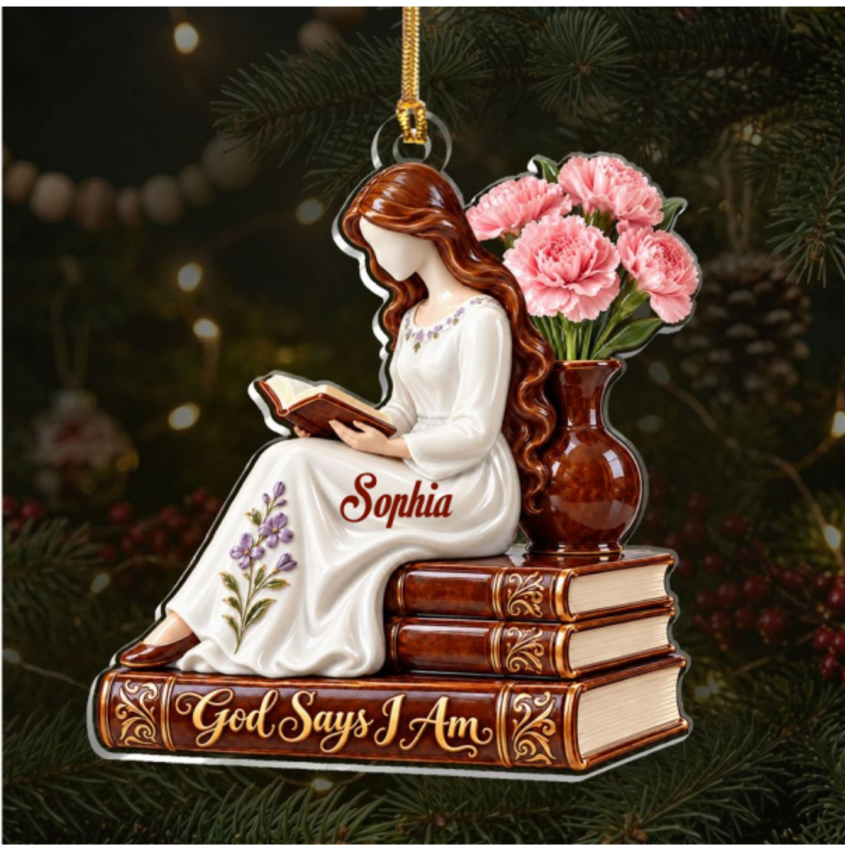 God Says I Am, Gift For Women | Personalized 1-Layer Acrylic Ornament