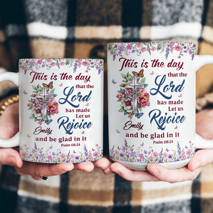 The Day The Lord Has Made, Gift of Gladness | Personalized Ceramic Coffee Mug