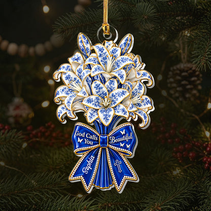 God Calls You Beautiful, Personalized Gift For Women | Personalized 1-Layer Acrylic Ornament