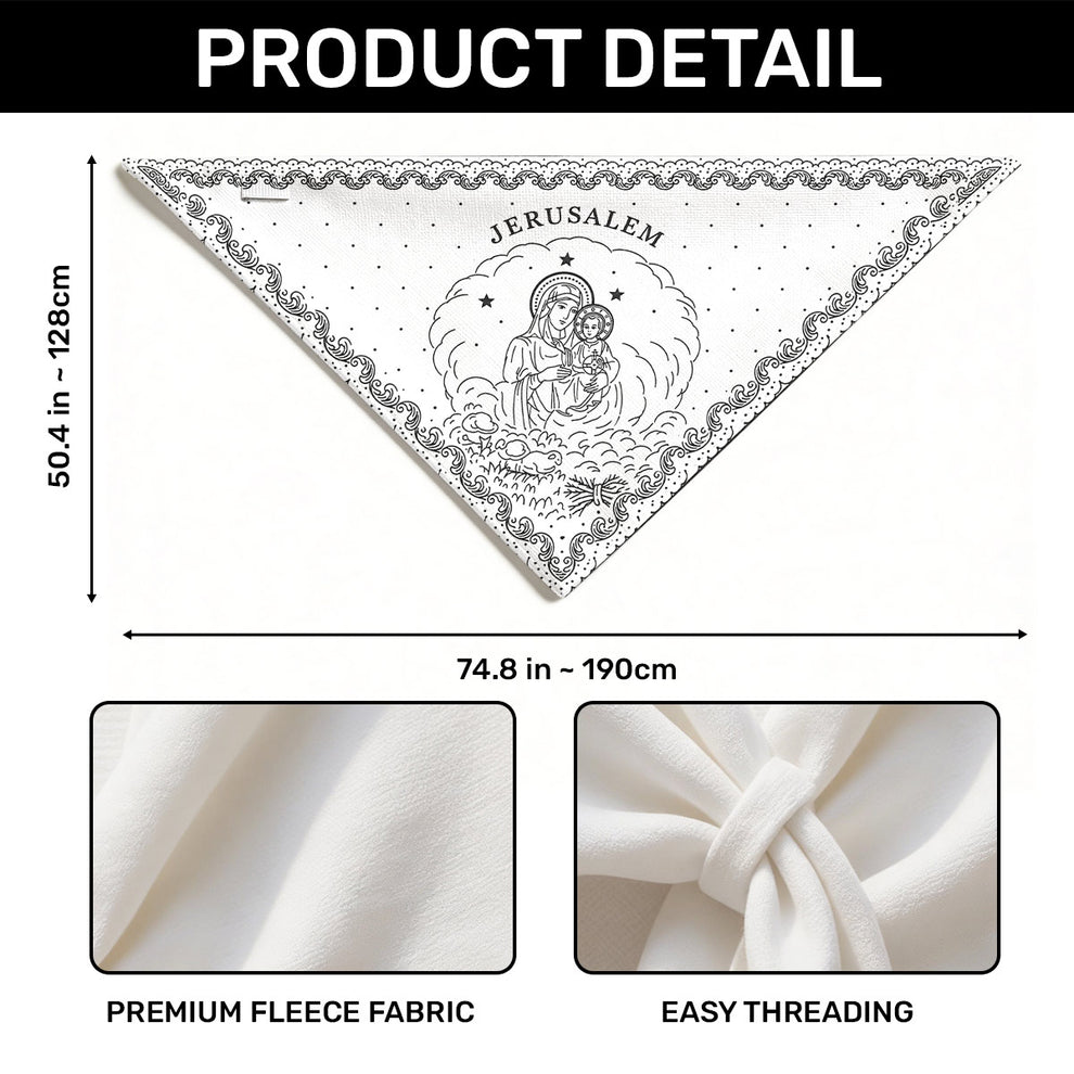 Our Lady Of Jerusalem, Gift For Her - Personalized Shawl Wrap