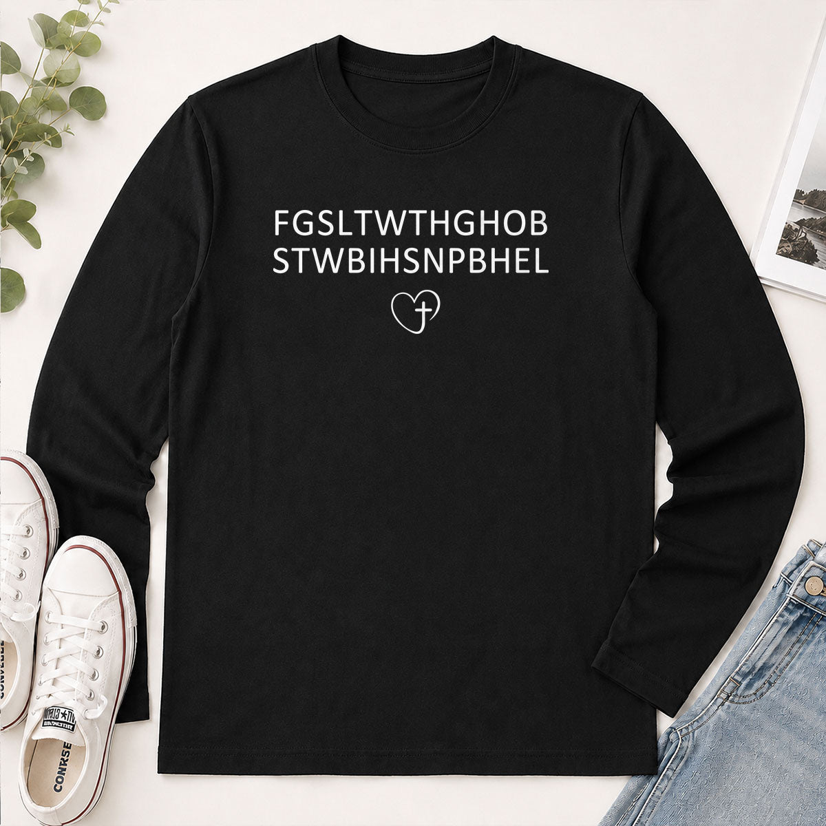 For God So Loved The World, John 3:16 - Christian Gift - 2D Unisex Long Sleeve