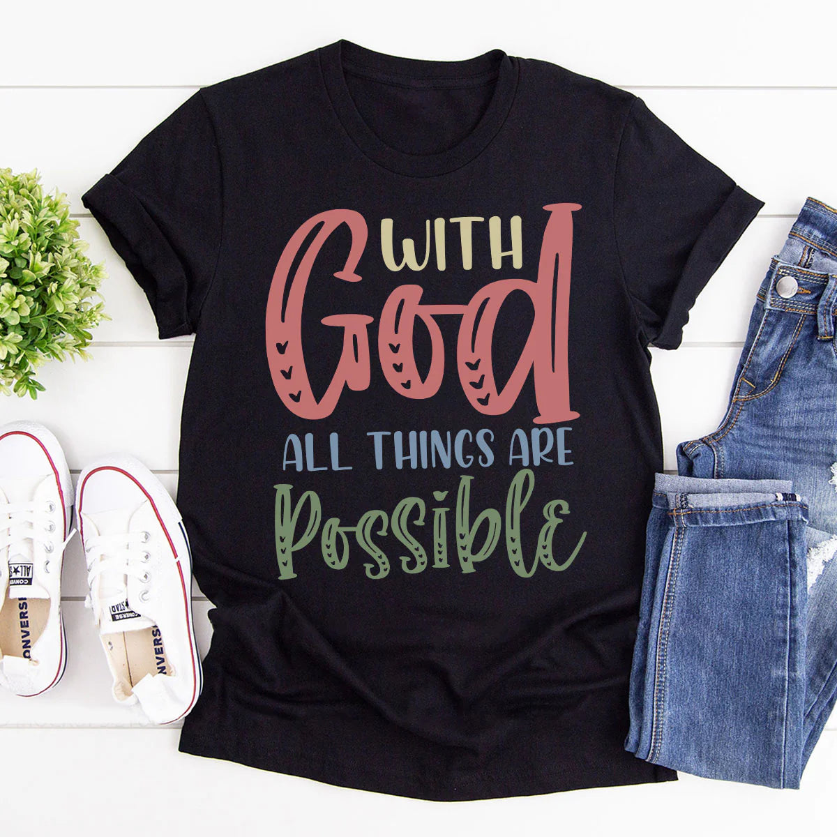 With God All Things Are Possible | 2D Unisex T-shirt