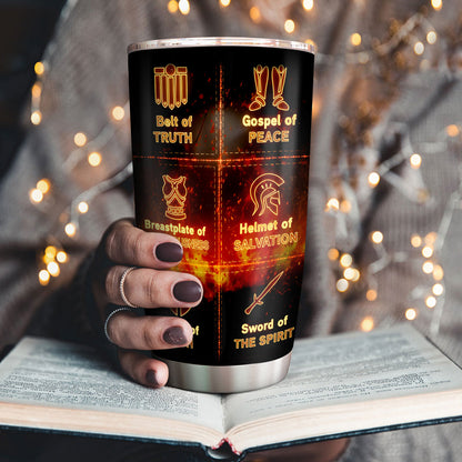 Put On The Full Armor Of God | Personalized Stainless Steel Tumbler