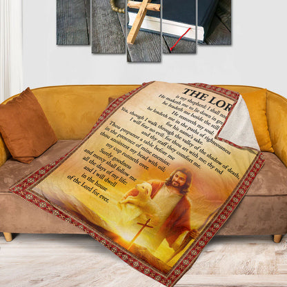 Special Christian Fleece Blanket - The Lord Is My Shepherd