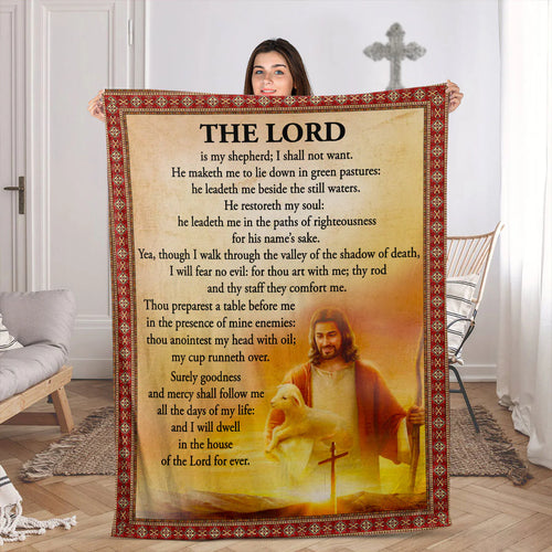 Special Christian Fleece Blanket - The Lord Is My Shepherd