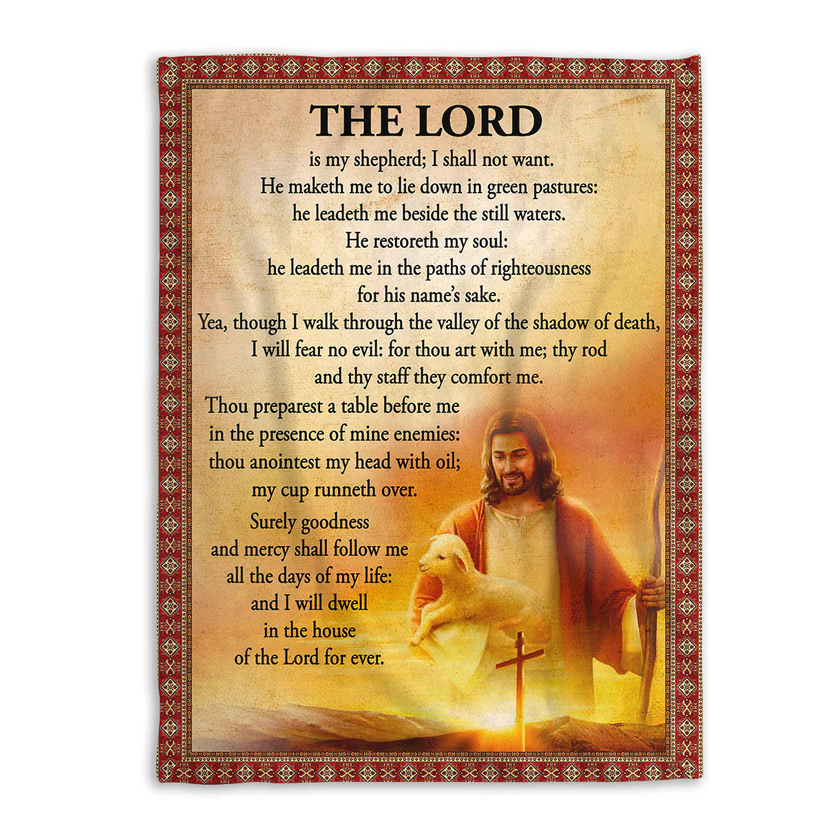 Special Christian Fleece Blanket - The Lord Is My Shepherd