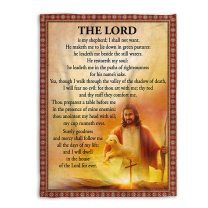 Special Christian Fleece Blanket - The Lord Is My Shepherd