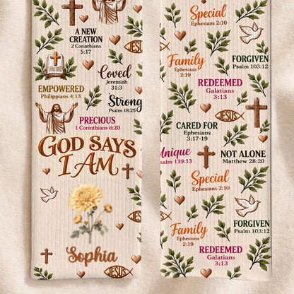 God Says I Am, Gift For Women | Personalized Scarf